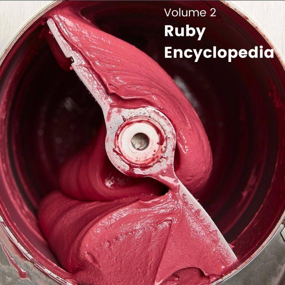 Inside view of a batch freezer with Ruby chocolate ice cream