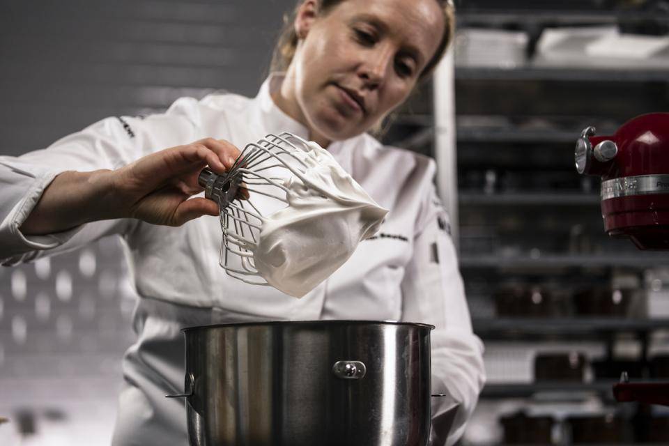 Chef marike van beurden whips potato protein egg white replacement