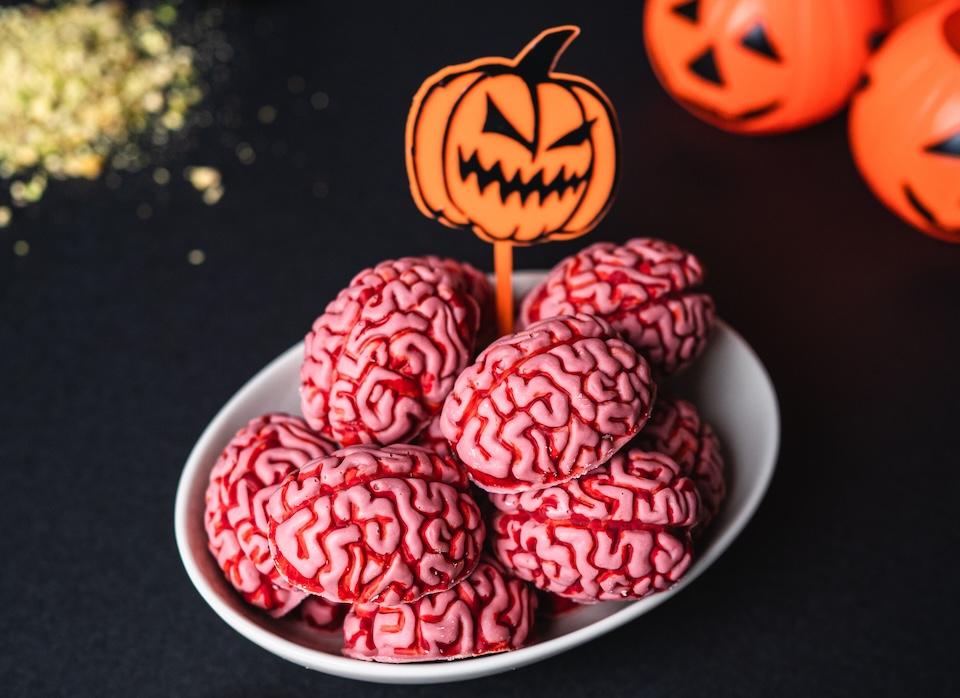 Brain-shaped bonbons