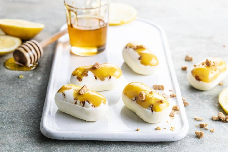 honey and lemon eclairs