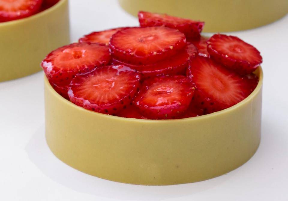 Strawberry-Pistachio Tarts by Chef Lauren V Haas