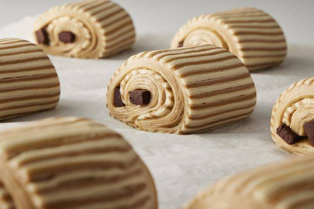 bicolor chocolate croissants