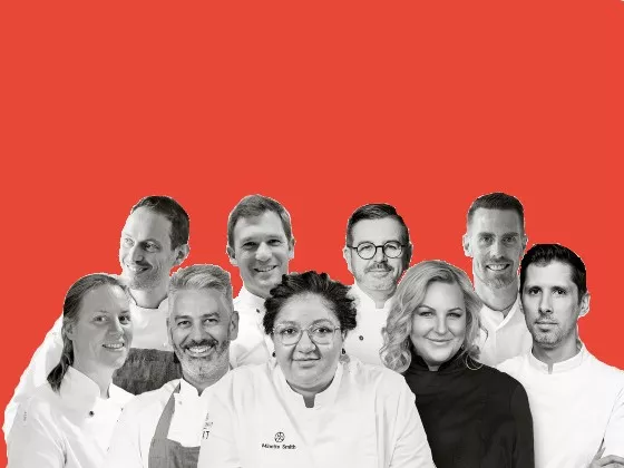 a group shot of the chefs featured in the podcast