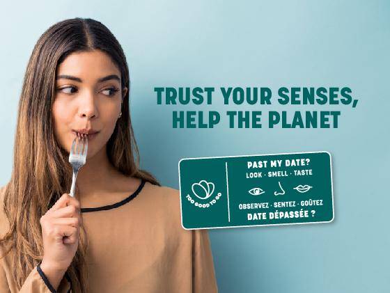 Text: Trust Your Senses, Help Save the Planet